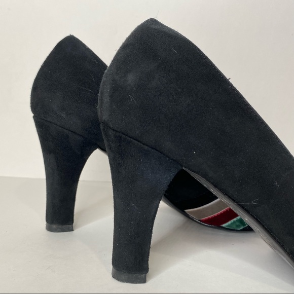 Faryl Robin Suede Velvet Crossover Front Heel Open Toe 40s Retro Anthropologie 6 - Picture 12 of 15